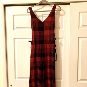 Anthropologie Plaid Jumpsuit